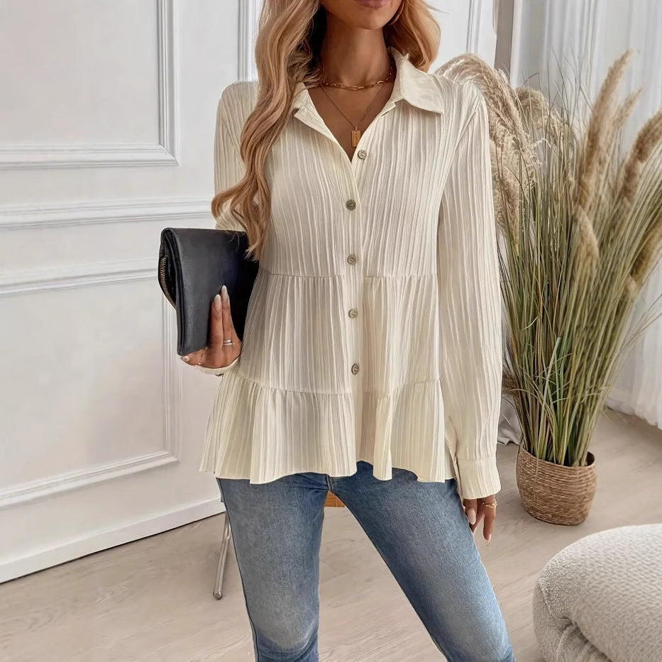 Camicia Pullover in Cotone Poliestere a Maniche Lunghe | Ideale per Primavera e Autunno