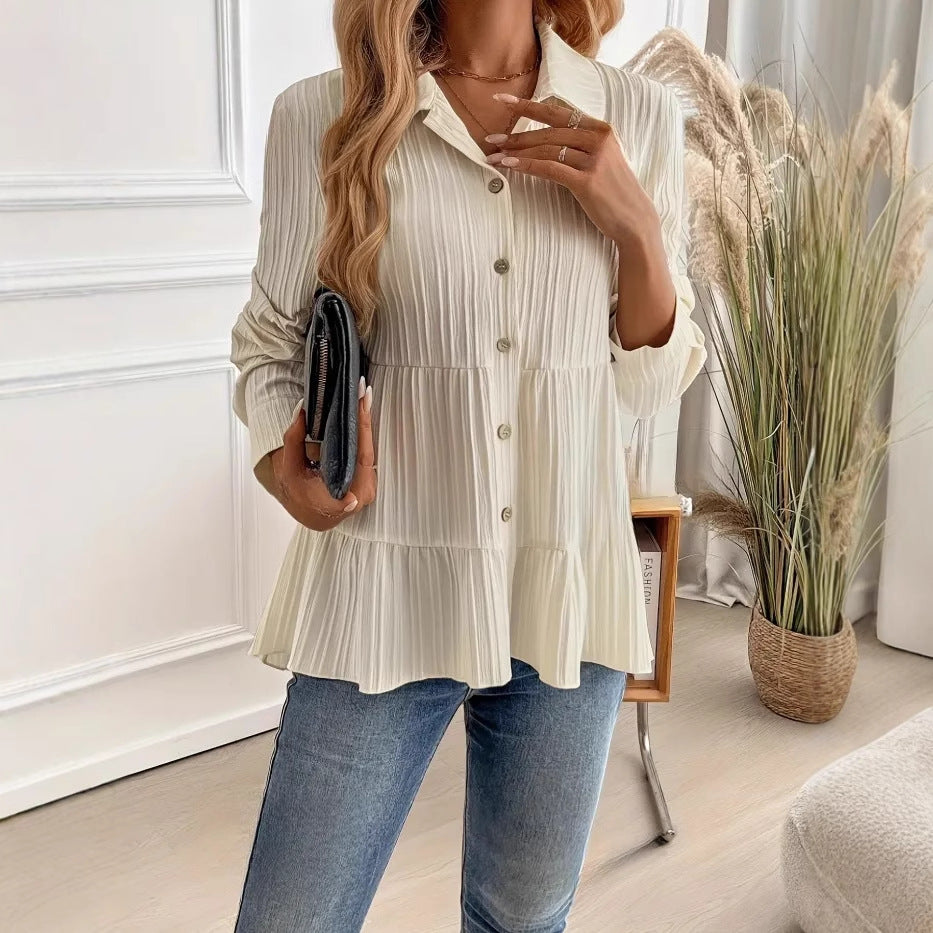 Camicia Pullover in Cotone Poliestere a Maniche Lunghe | Ideale per Primavera e Autunno