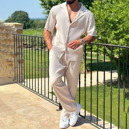 Completo da Uomo a Maniche Corte con Pantaloni | Ideale per l'Estate