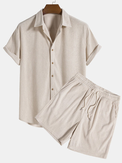 Completo da uomo leggero e traspirante con pantaloni elasticizzati per primavera e estate