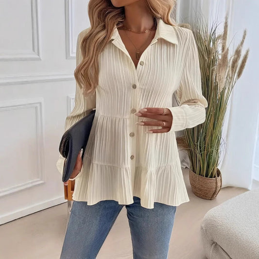 Camicia Pullover in Cotone Poliestere a Maniche Lunghe | Ideale per Primavera e Autunno