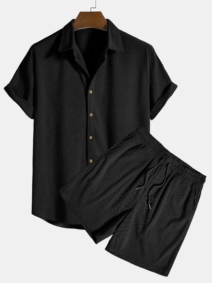 Completo da uomo leggero e traspirante con pantaloni elasticizzati per primavera e estate