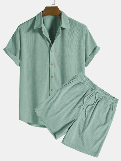 Completo da uomo leggero e traspirante con pantaloni elasticizzati per primavera e estate