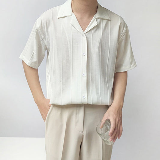 Camicia Cardigan a Manica Corta a Vestibilità Ampia Ideale per l'Estate
